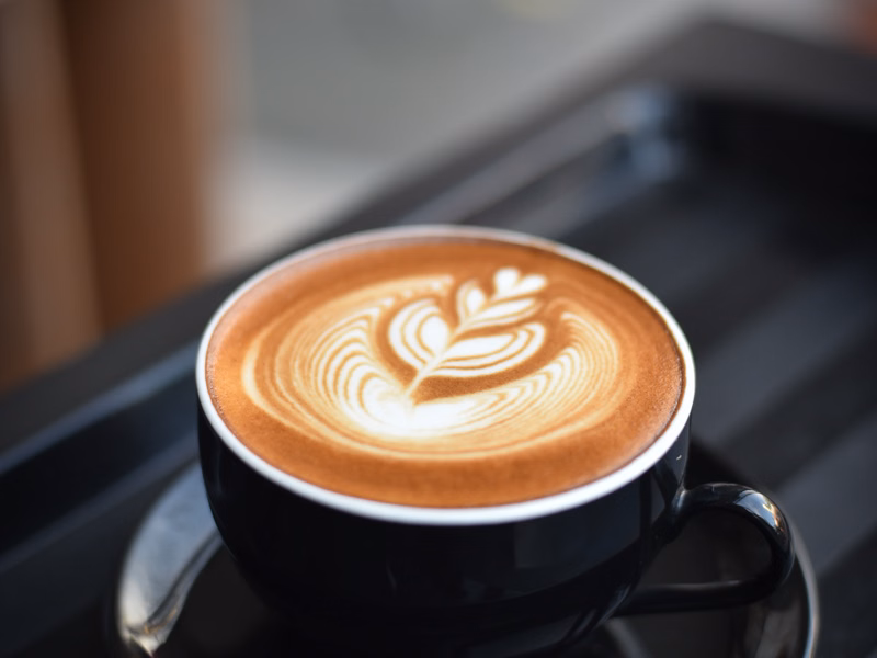 Cappuccino with latte art